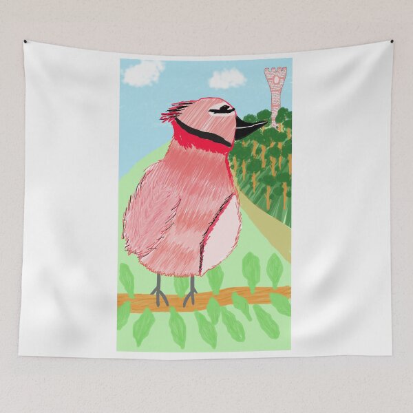 Item preview, Red Bird and the Tower designed and sold by fairytalearrrt.