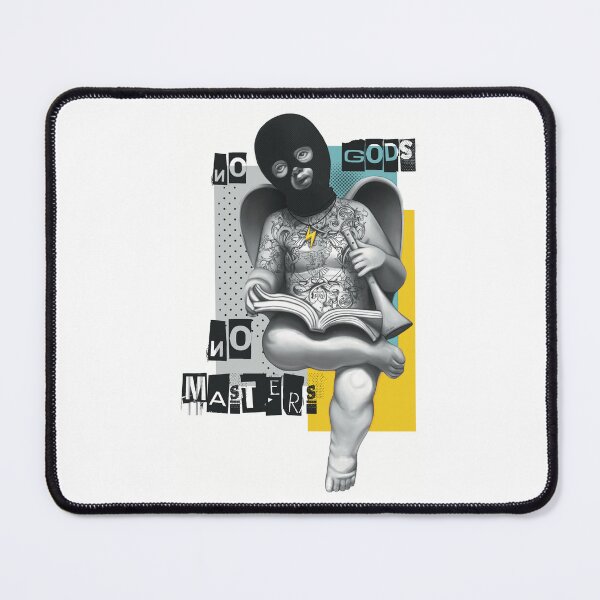 Item preview, Tattooed riot angel no gods no masters(on white) designed and sold by Meakm-art.