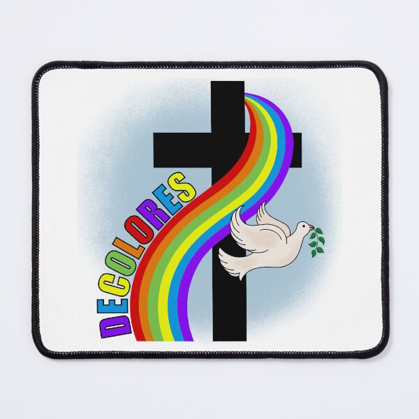 Item preview, DeColores Cursillo Rainbow With Cross and Peace Dove (White) designed and sold by Gsallicat.