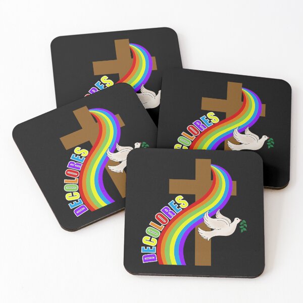 Item preview, DeColores Cursillo Arco iris con cruz y paloma de la paz (negro) designed and sold by Gsallicat.