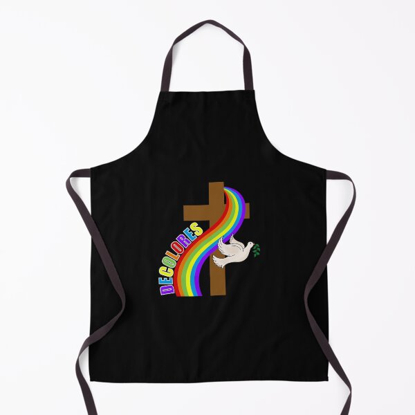 Item preview, DeColores Cursillo Rainbow With Cross and Peace Dove (Black) designed and sold by Gsallicat.