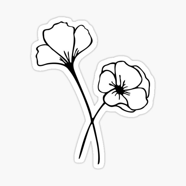 "Poppy Flowers clipart" Sticker for Sale by mpushkina | Redbubble