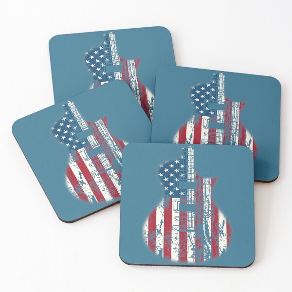 Item preview, Us American Flag Guitar Musician Distressed Guitars Vintage designed and sold by ChipHoi.