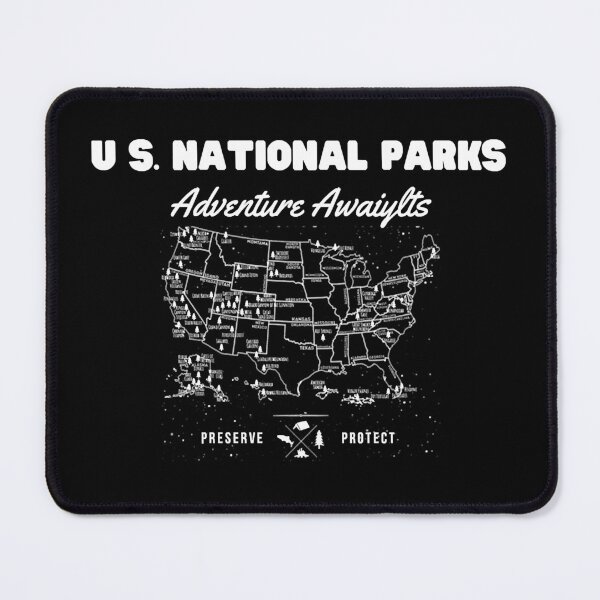 Item preview, The 62 National Parks Map Gifts US Park Vintage Camping Hiking designed and sold by Annetta Pfeffer.