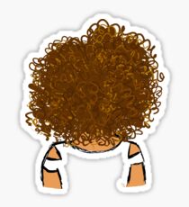Girl with Curly Hair - Gold Souls Original Sketch Sticker