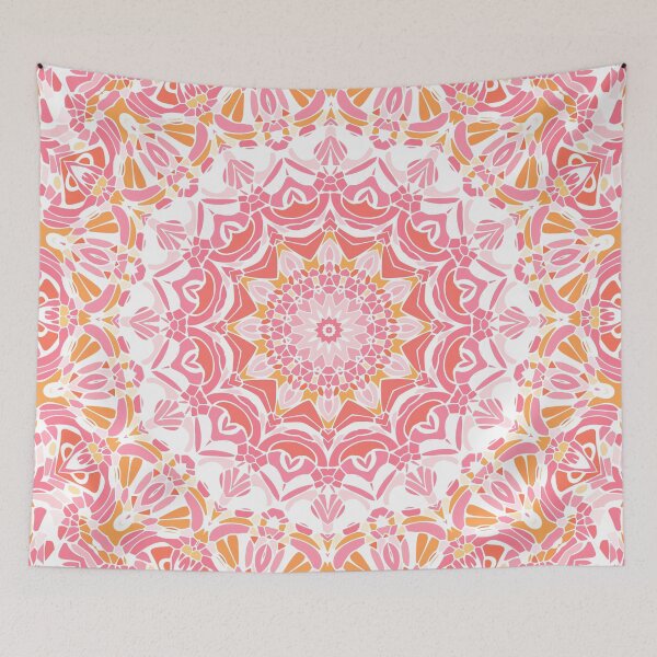 Item preview, Coral Passion Mandala designed and sold by Kelly Dietrich Mandala & Fractal Art.