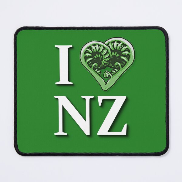 Item preview,  I Heart NZ, I Love New Zealand Kiwiana White Text designed and sold by LastLittleBird.