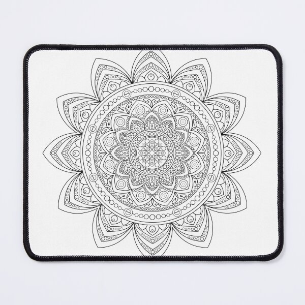Item preview, Mandala Inspired Design in Black & White #4 designed and sold by ZenDrawings.
