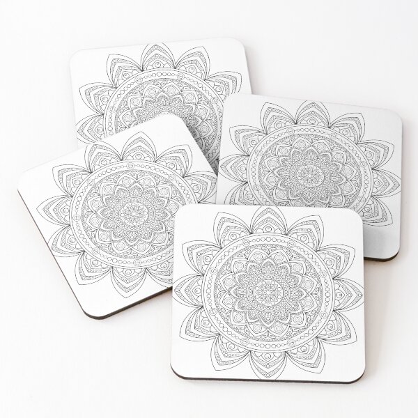 Item preview, Mandala Inspired Design in Black & White #4 designed and sold by ZenDrawings.