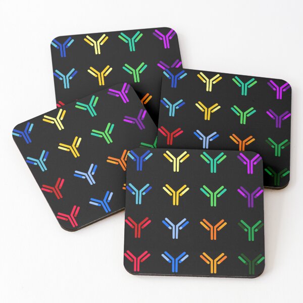 Item preview, Cartoon Antibodies - Pattern, Black Background designed and sold by Artsy-Chemist.