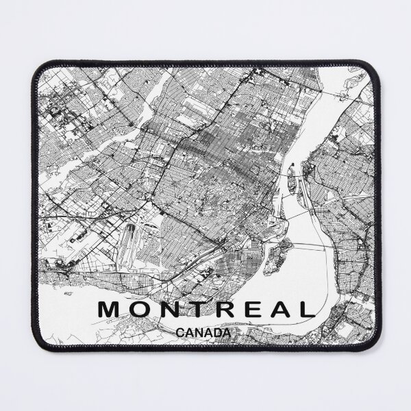 Aperçu de l'œuvre Carte de la ville de Montréal, carte de Montréal, Canada créée et vendue par MondoArtShop.
