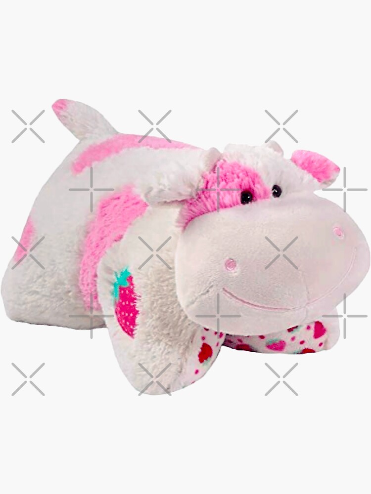 "Strawberry Cow Pillow Pet" Sticker for Sale by Scarletdove Redbubble