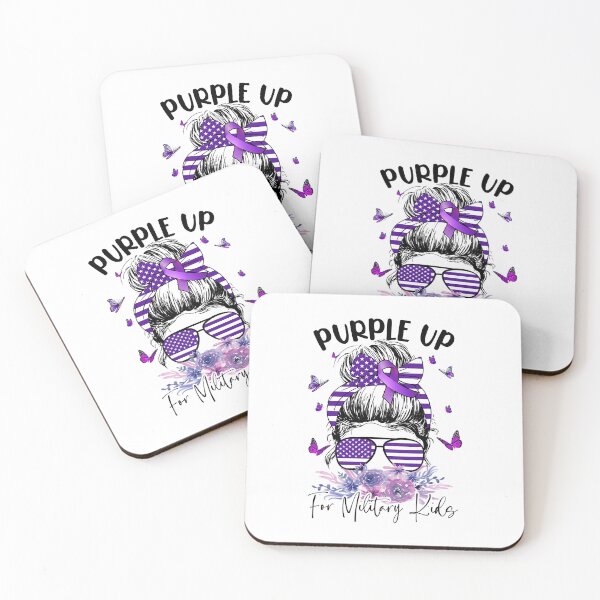 Item preview, Purple Up For Military Kids Child Month Messy Bun Floral designed and sold by HaaChris-Artis.