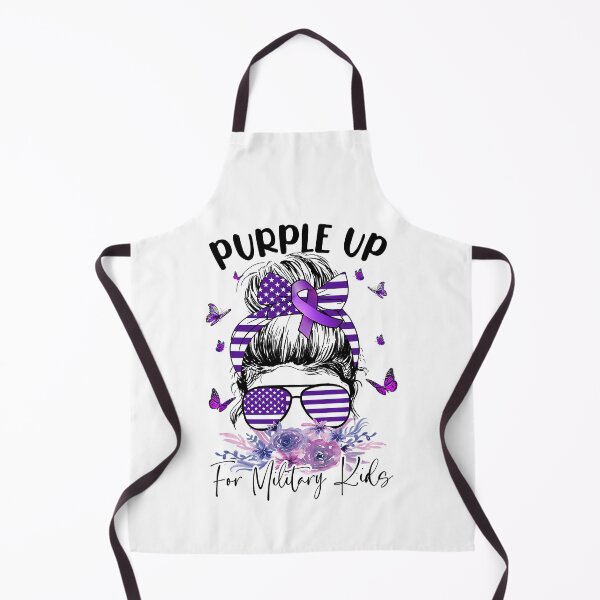 Item preview, Purple Up For Military Kids Child Month Messy Bun Floral designed and sold by HaaChris-Artis.