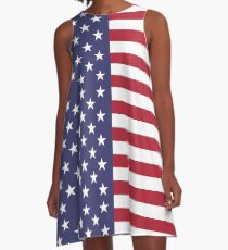 United States of America - American - Independence Day Apparel T-Shirt A-Line Dress
