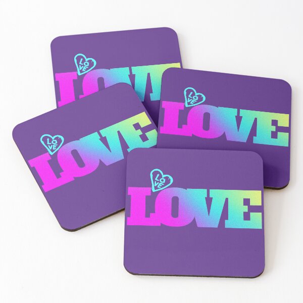 Item preview, love, love and heart, illustration with word love in bright colors and gradients. designed and sold by Malogue.