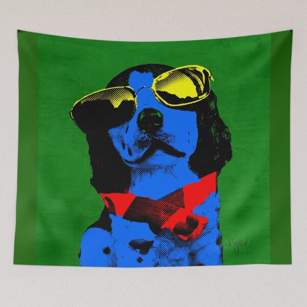 Item preview, BLUE DOG FUNNY POP ART designed and sold by NYWA-ART.