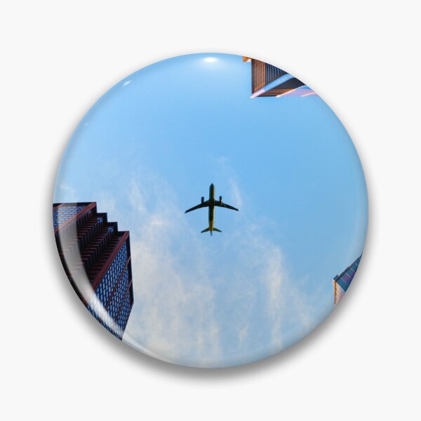 Item preview, AVIATION #6 - Jet Airliner Flying Over City Buildings designed and sold by DEL-Productions.