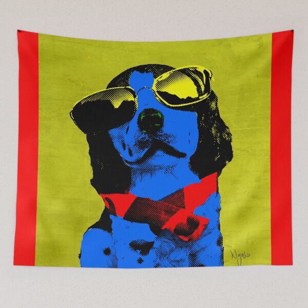 Item preview, BLUE DOG FUNNY POP ART designed and sold by NYWA-ART.