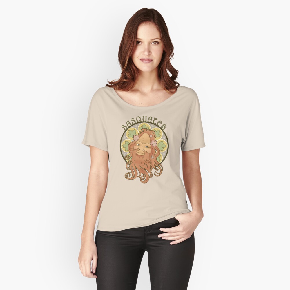 Art Nouveau Sasquatch Relaxed Fit T-Shirt