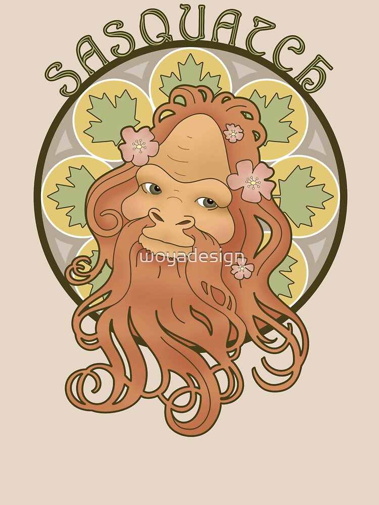 Art Nouveau Sasquatch by woyadesign