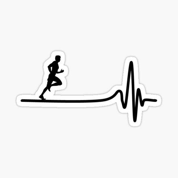 "Running Heart Beat" Sticker for Sale by DominicWill Redbubble