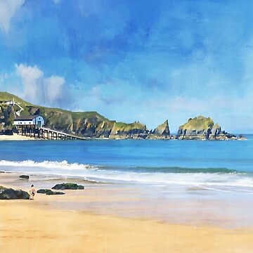 Artwork thumbnail, Mother Ivey’s Bay, Cornwall, Original Art by synchroelectric