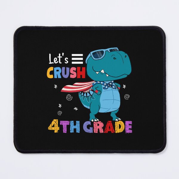 Item preview, Let's Crush 4th Grade Funny T Rex Dinosaur Back To School Kids designed and sold by designbychow.