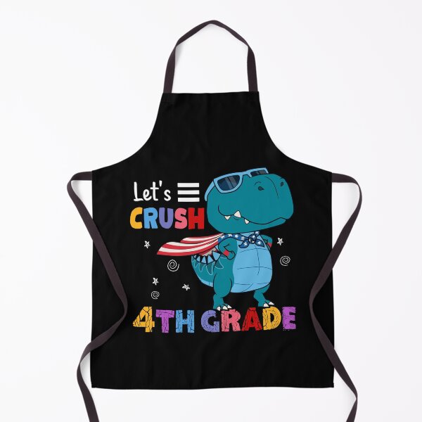 Item preview, Let's Crush 4th Grade Funny T Rex Dinosaur Back To School Kids designed and sold by designbychow.