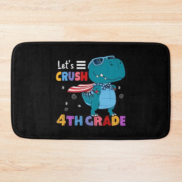 Item preview, Let's Crush 4th Grade Funny T Rex Dinosaur Back To School Kids designed and sold by designbychow.