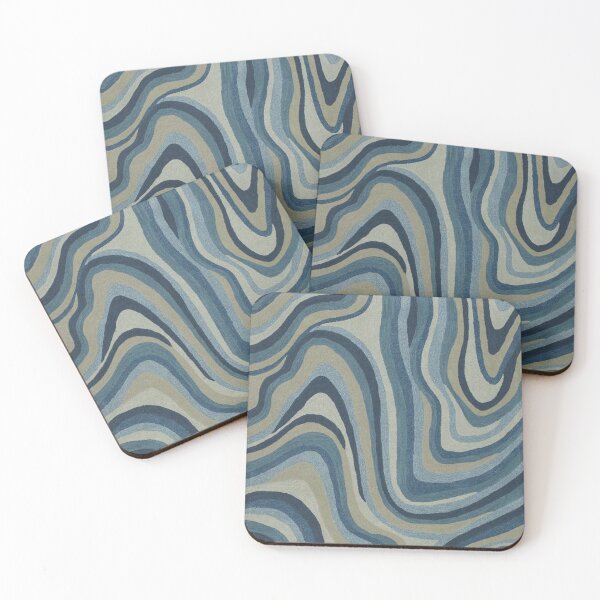 Item preview, Wavy Blue pattern designed and sold by noiramcreates.