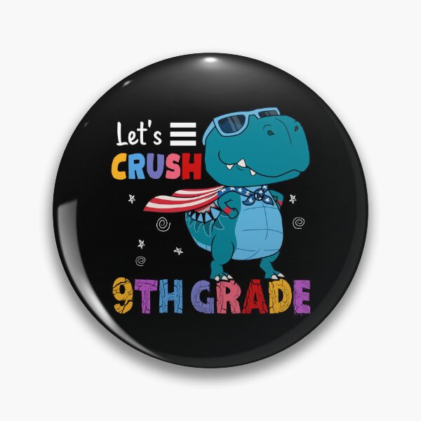 Item preview, Let's Crush 9th Grade Funny T Rex Dinosaur Back To School Kids designed and sold by designbychow.