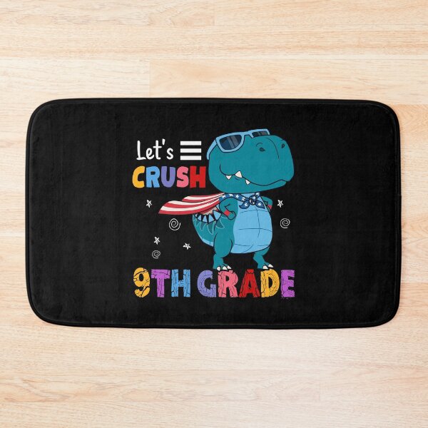 Item preview, Let's Crush 9th Grade Funny T Rex Dinosaur Back To School Kids designed and sold by designbychow.
