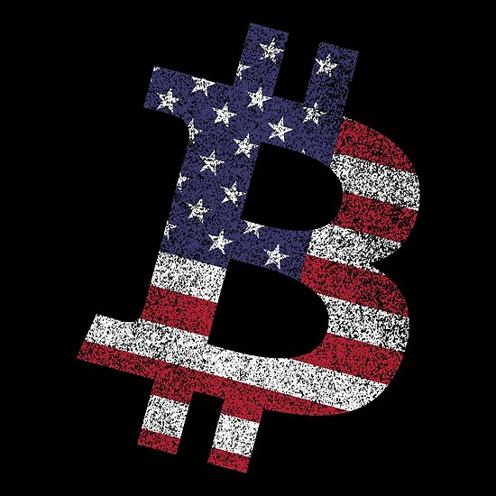 "American Flag Bitcoin Logo" Posters by goodspy - Redbubble `American Flag Bitcoin Logo