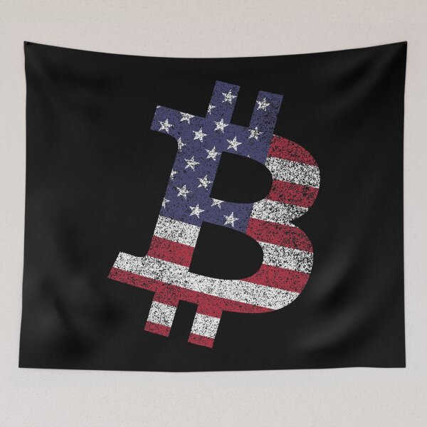 Item preview, American Flag Bitcoin Logo designed and sold by goodspy.