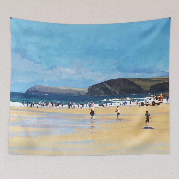 Item preview, Harlyn Bay, Cornwall, Original Illustration  designed and sold by synchroelectric.