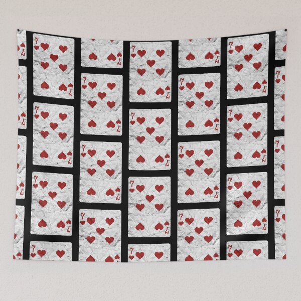Item preview, Playing Cards 7 of Hearts (distressed design) designed and sold by siggyspatsky.