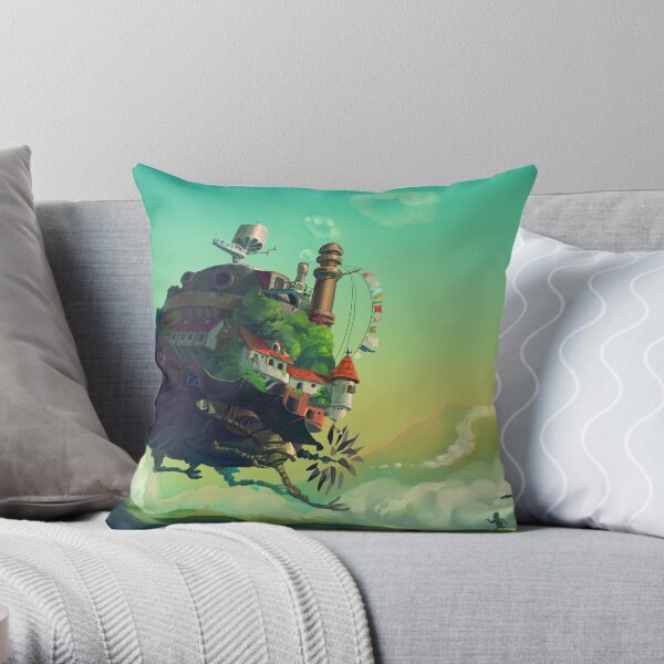 Howls Moving Castle Hayao Miyazaki Throw Pillow