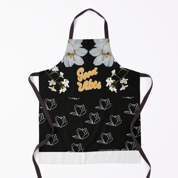 Item preview, White flowers on black design designed and sold by PalomaHealing24.