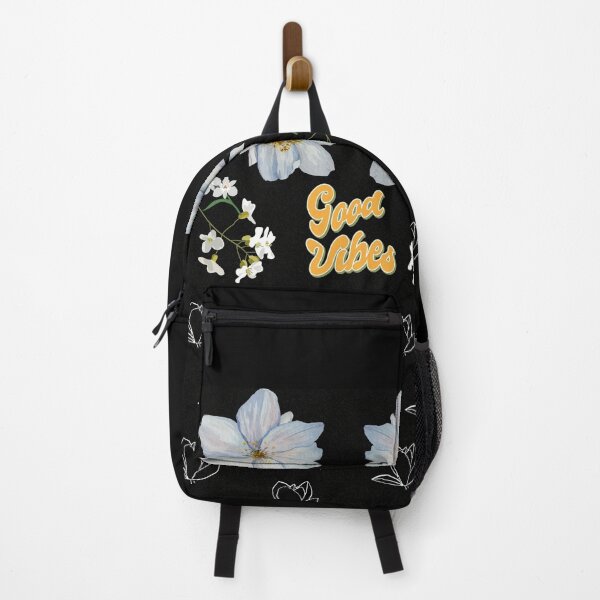 Item preview, White flowers on black design designed and sold by PalomaHealing24.