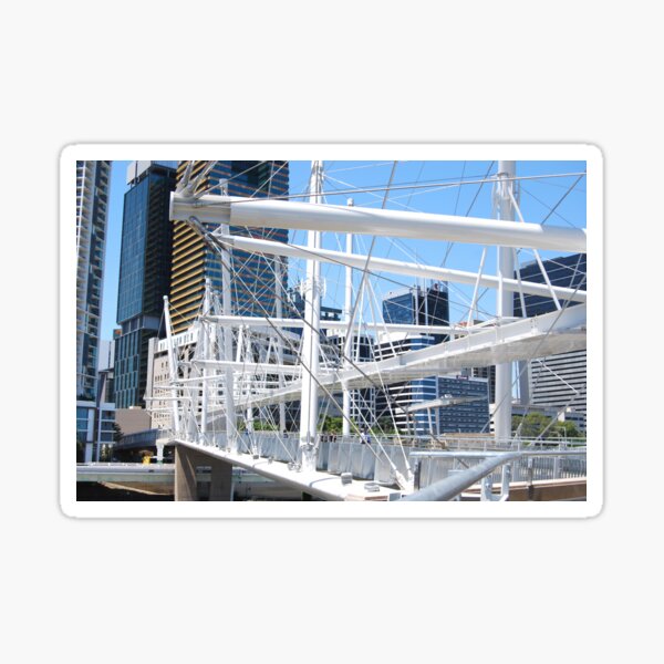 Aperçu de l'œuvre Pont de Kurilpa et CBD de Brisbane créée et vendue par Kerry LeBoutillier.