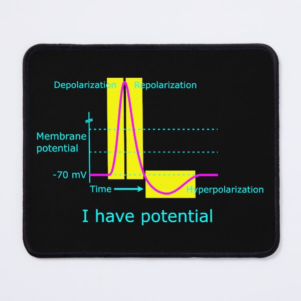 Item preview, I Have Potential - Action Potential, Neuroscience, Psychology, Psych, Biopsychology, Funny Psychology, Brain, Neurotransmitter, Dopamine designed and sold by jadedscientist.
