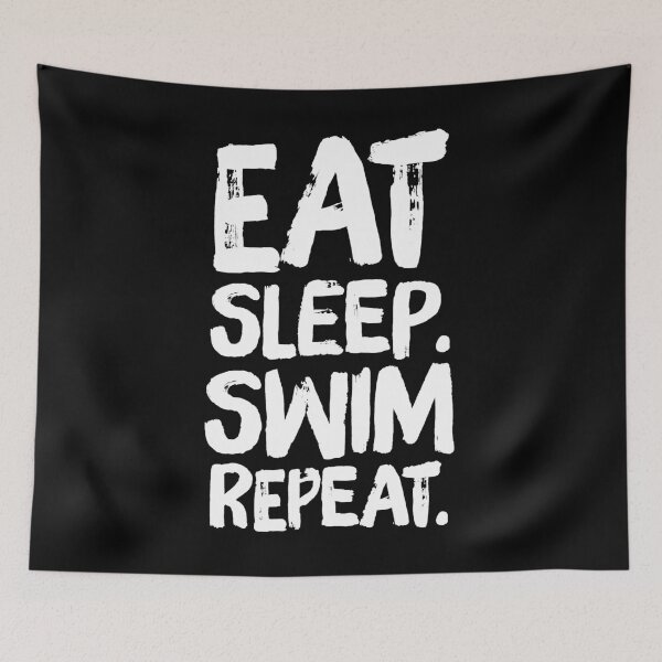 Item preview, Eat Sleep Swim repeat - funny swimming designed and sold by Captain Mood.
