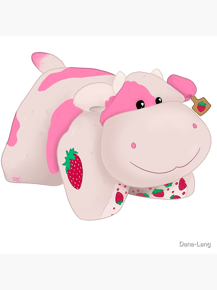 "Strawberry Cow Pillow Pet" Poster for Sale by DanaLang Redbubble