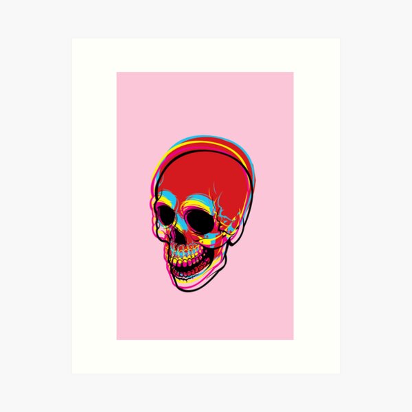 INSIDE OF ME THERE IS A CMYK SKULL FOR PRINT Art Print