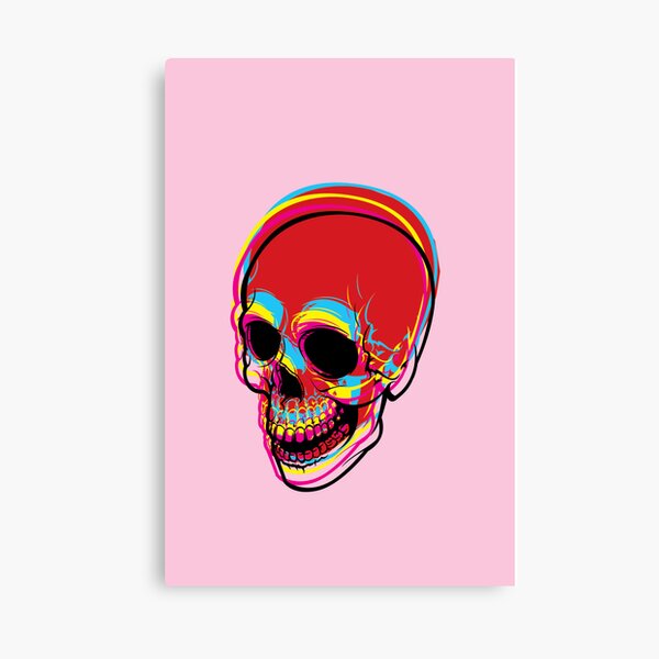 INSIDE OF ME THERE IS A CMYK SKULL FOR PRINT Canvas Print