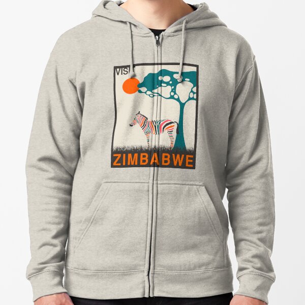 Zimbabwe (v2) Zipped Hoodie