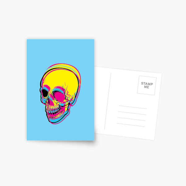 INSIDE OF ME THERE IS A CMYK SKULL FOR PRINT Postcard