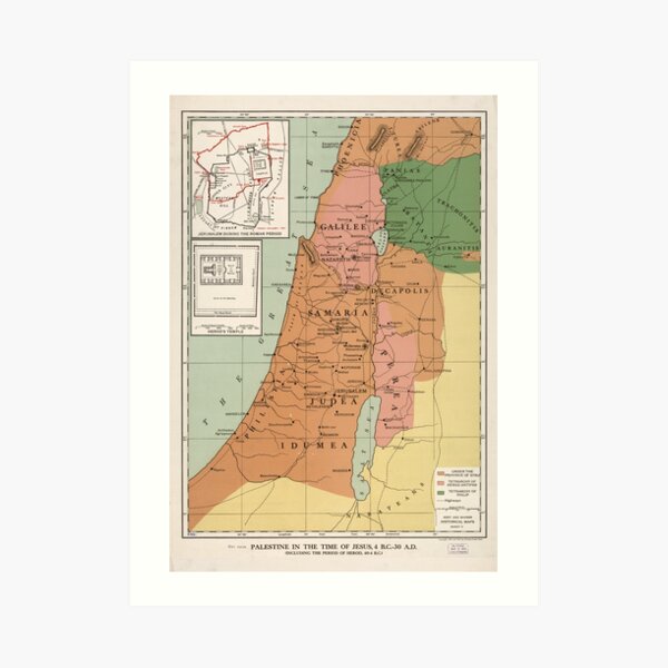 Palestine in the time of Jesus, 4 B.C. - 30 A.D Art Print