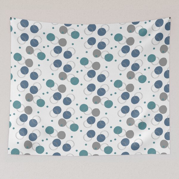 Item preview, Circle patterns -Blue and Grey designed and sold by noiramcreates.